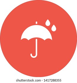 An umbrella vector icon . The weather symbol.