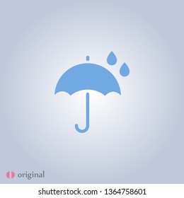 An umbrella vector icon . The wheather symbol. Simple isolated symbol EPS 10.