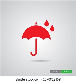 An umbrella vector icon . The wheather symbol. Simple isolated symbol EPS 10.