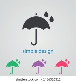 An umbrella vector icon . The wheather symbol.