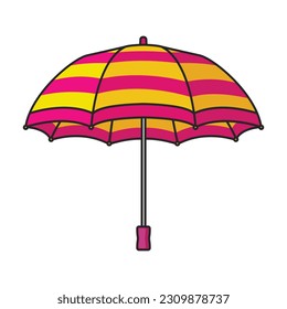 Icono de vector de paraguas.Icono de vector de color aislado en paraguas de fondo blanco.