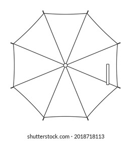 Umbrella vector icon.Outline vector icon isolated on white background umbrella.
