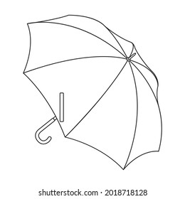 Umbrella vector icon.Outline vector icon isolated on white background umbrella.