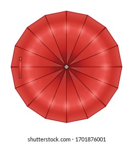 Icono vector de paraguas.Icono vector realista aislado en paraguas de fondo blanco.
