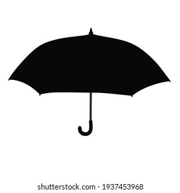 Umbrella vector illustration. Black umbrella