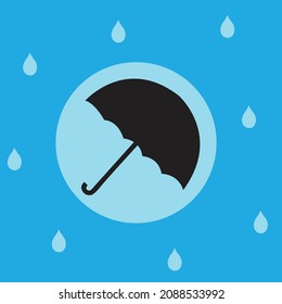 Konzeptionelles Umbrella-Vektorgrafik-Design, geeignet für Ikone, Dachgrafik,
