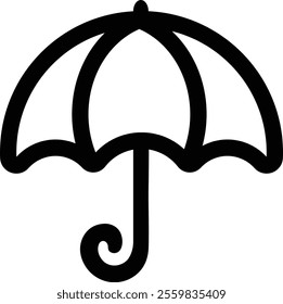 Umbrella Vector illustration icon black