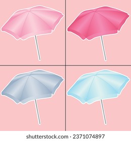 Umbrella vector illustration. Umbrella icon. Safe from rain, racy vector clipart.
