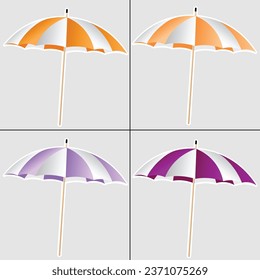 Ilustración del vector del paraguas. Icono del paraguas. Seguro de lluvia, racy vector clipart.