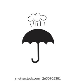 Umbrella vector illustration image of an umbrella, an item that is always carried during rain or hot weather