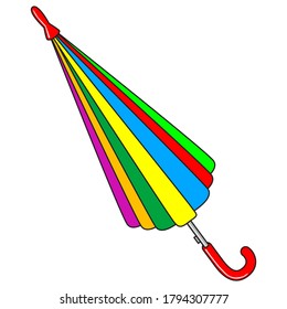 An umbrella vector illustration.
isolated on white background.Top view