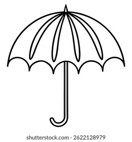 Ilustración vectorial de paraguas Diseño minimalista y moderno