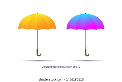 Umbrella vector illustration, modern flat style design, set of umbrella icon full gradient color vector illustration 