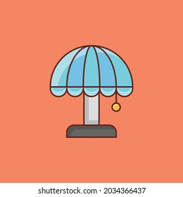 umbrella Vector illustration on a transparent background. Premium quality symbols. Vector Line Flat color  icon for concept and graphic design.