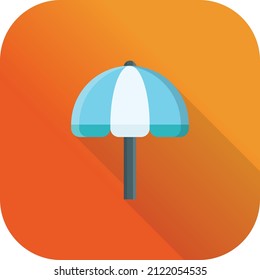 umbrella Vector illustration on a transparent background.Premium quality symmbols.Vector line flat icon for concept and graphic design.
