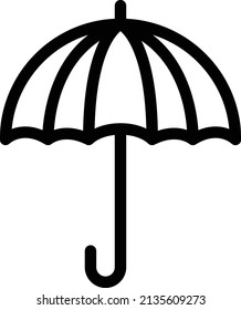 umbrella Vector illustration on a transparent background. Premium quality symbols. Stroke vector icon for concept and graphic design.