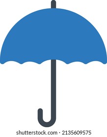 ilustración del vector paraguas sobre un fondo transparente. Símbolos de calidad premium. Icono vector glifos para concepto y diseño gráfico.