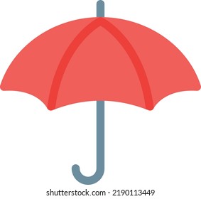 ilustración del vector paraguas sobre un fondo transparente. Símbolos de calidad superior. Iconos vectoriales de color de línea para el concepto y el diseño gráfico.
