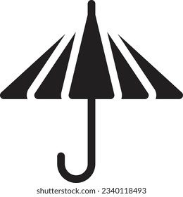 ilustración del vector paraguas sobre un fondo transparente.Símbolos de calidad superior.Icono vector glifos para el diseño de concepto y gráfico.