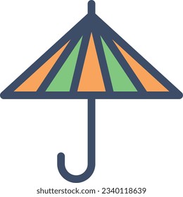 umbrella Vector illustration on a transparent background.Premium quality symmbols.Stroke vector icon for concept and graphic design. 
