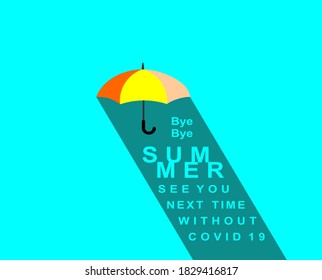 umbrella vector isolated blue background