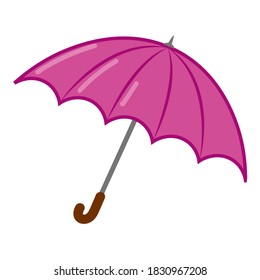 paraguas rosa, ilustración vectorial. aislado