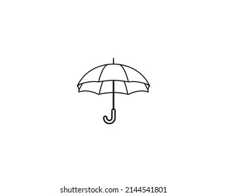 Vector De Paraguas Isolación Ilustración. Icono de sombrilla