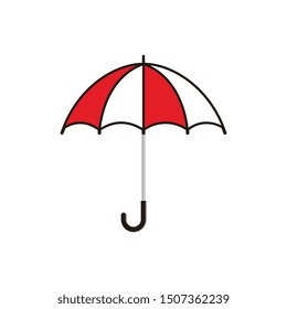 Umbrella vector isolated on white background, umbrella icon simple sign