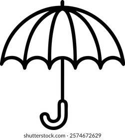 Umbrella vector line art design illustration with white background