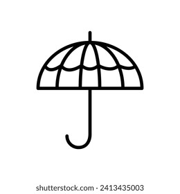 Umbrella Vector Line Icon Design