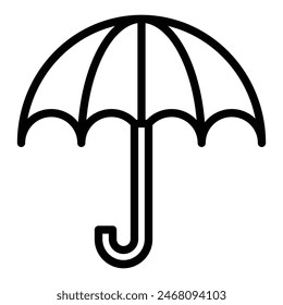 Umbrella Vector Line Icon Design
