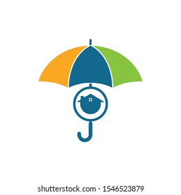 umbrella vector logo icon of insurance property design template