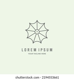 umbrella vector minimalist icon design creative logo line art