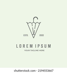 umbrella vector minimalist icon design creative