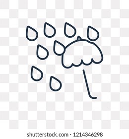 Umbrella vector outline icon isolated on transparent background, high quality linear Umbrella transparency concept can be used web and mobile