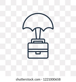 Umbrella vector outline icon isolated on transparent background, high quality linear Umbrella transparency concept can be used web and mobile
