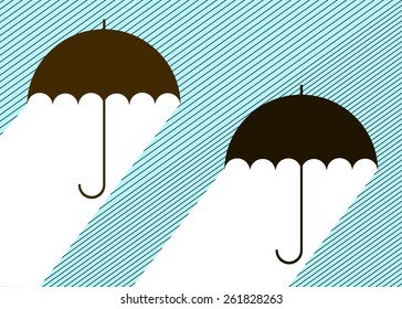 umbrella vector rain protection icon handle concept