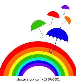 umbrella vector rain protection icon handle concept