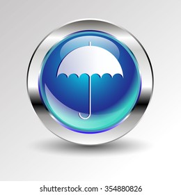 umbrella vector rain protection icon handle concept