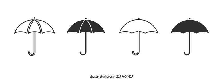 Umbrella Vector Set Design Template Modern Stock Vector (Royalty Free ...