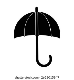 umbrella vector silhouette white bag round