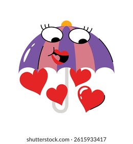 Umbrella vector Sticker. Eps 10 file