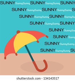 Umbrella vector for sunny season.