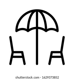 umbrella vector thin line icon