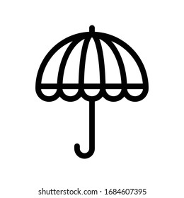 umbrella vector thin line icon 