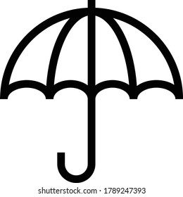 umbrella vector thin line icon