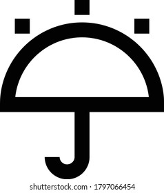 umbrella vector thin line icon 