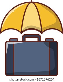 umbrella vvector flat colour icon