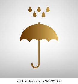 Umbrella with water drops