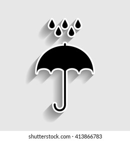 Umbrella with water drops
